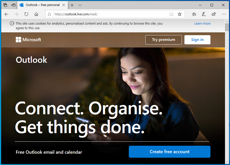 Outlook Live Welcome