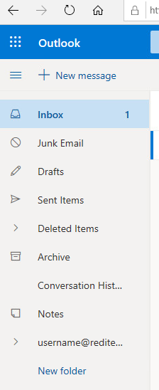 Outlook Live Folders with new account